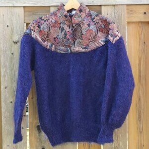 LOVELY UNIQUE WOOF DESIGN Newfoundland Canada Sweater Pullover Size Medium/Large